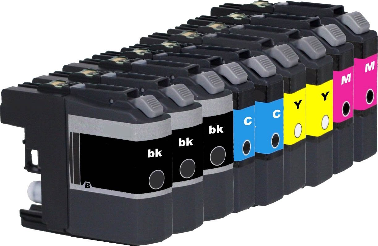 Compatible Brother MFC-J5320/5720 High Yield Inkjet Combo Pack (3-BK/2-C/M/Y) (LC-2093BK2CMY)