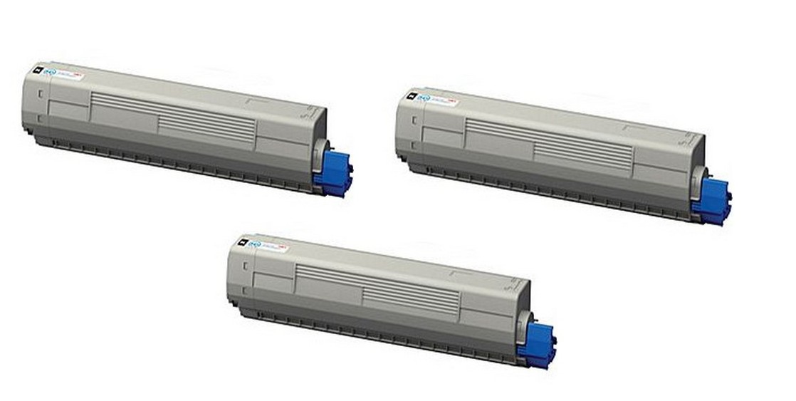 Compatible Okidata C811/C831/C841 Black Toner Cartridge (3/PK-10000 Page Yield) (448445123PK)