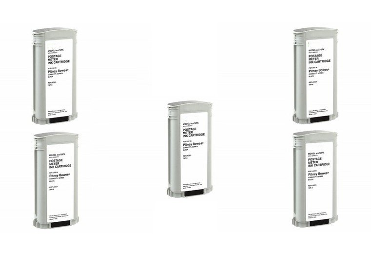 Compatible Pitney Bowes Connect+ 1000/2000/3000 Black Postage Meter Inkjet (5/PK) (78P-K5PK)