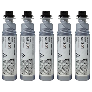 Compatible Ricoh Aficio MP-301 Series Black Toner Cartridge (5/PK-8000 Page Yield) (TYPE MP301) (8417145PK)