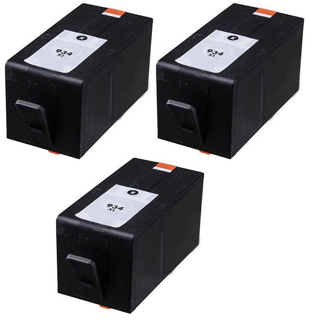 Compatible HP NO. 934XL Black High Yield Inkjet (3/PK-1000 Page Yield) (C2P23AN3PK)