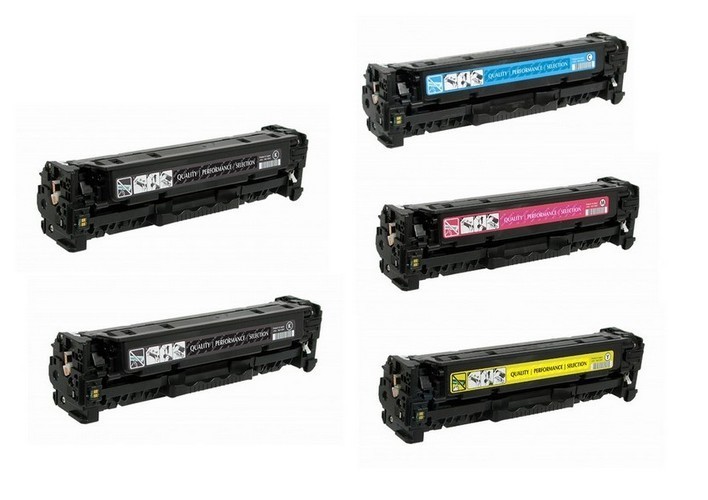 Compatible HP NO. 128A Toner Cartridge Combo Pack (2-BK/1-C/M/Y) (CE322B1CMY)