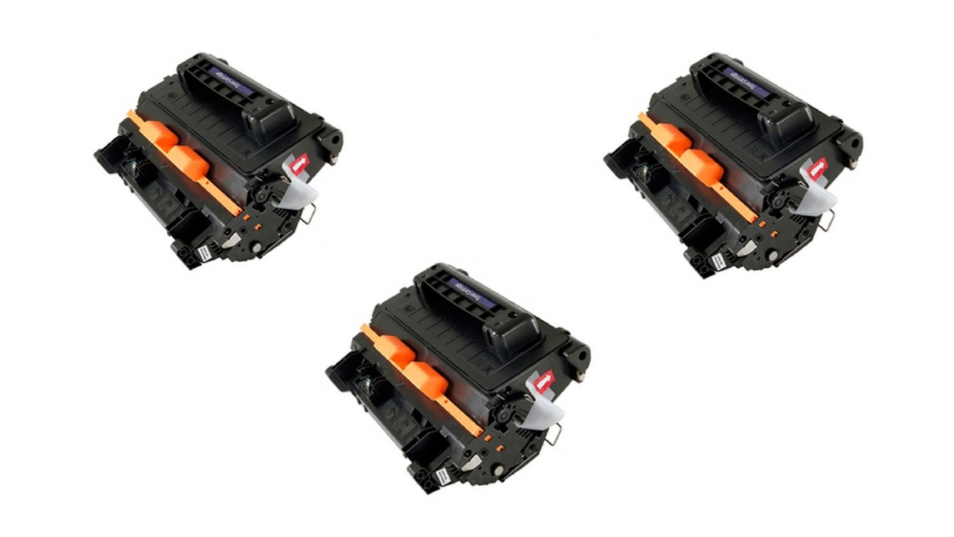 Compatible HP LaserJet Enterprise M604/605/606/625/630 Black Toner Cartridge (3/PK-10000 Page Yield) (NO. 81A) (CF281A3PK)