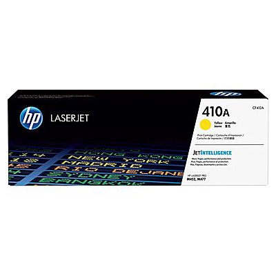 HP Color LaserJet Pro M377/452/477 Yellow Toner Cartridge (2300 Page Yield) (NO. 410A) (CF412A)