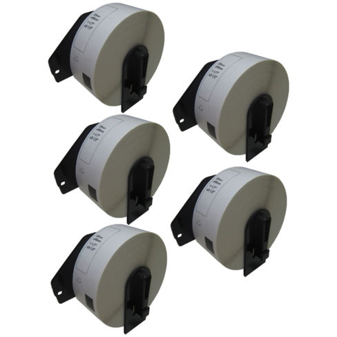 Compatible Brother White Die-Cut Standard Return Address Label Tape (1.1 in X 3.5in) (5/PK-400 Labels) (DK-12015PK)