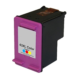 Compatible HP NO. 63XL Color High Yield Inkjet (480 Page Yield) (F6U63AN)