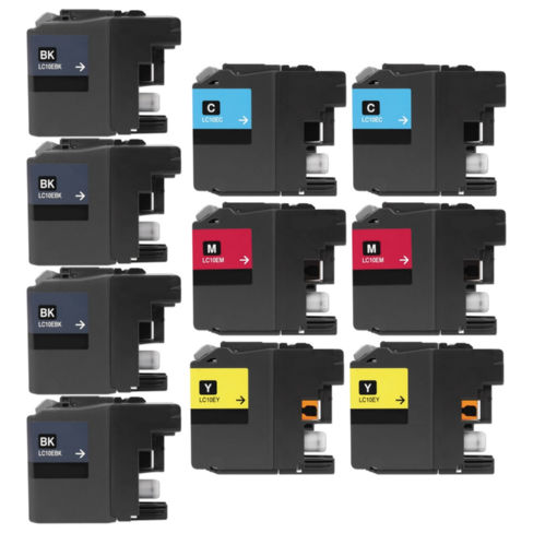 Compatible Brother MFC-J6925DW Inkjet Combo Pack (4-BK/2-C/M/Y) (LC-10E4BK2CMY)