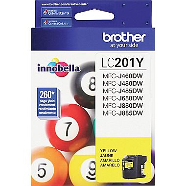 Brother LC-201Y Yellow Inkjet (260 Page Yield)