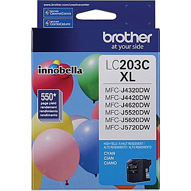 Brother LC-203C Cyan High Yield Inkjet (550 Page Yield)