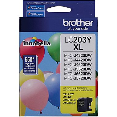 Brother LC-203Y Yellow High Yield Inkjet (550 Page Yield)