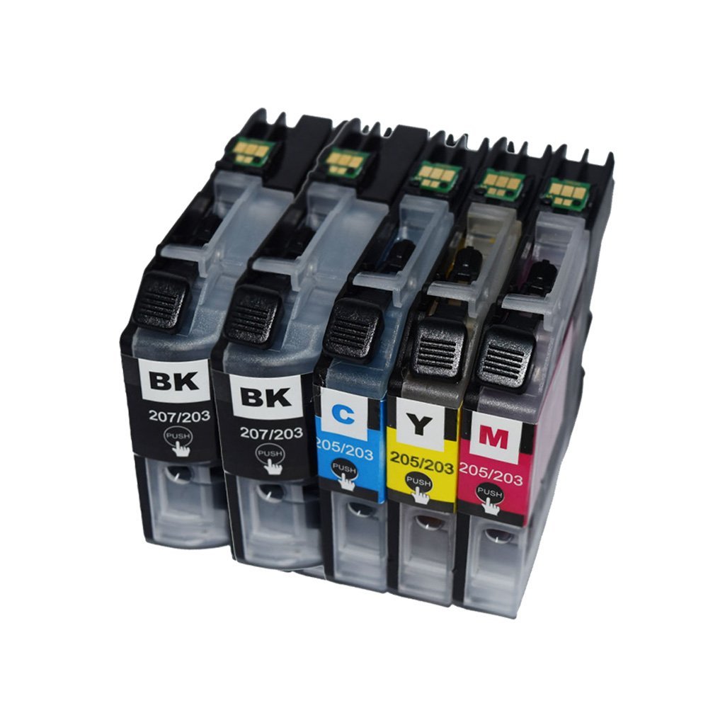 Compatible Brother MFC-J4320/4625 High Yield Inkjet Combo Pack (2-BK/1-C/M/Y) (LC-2072BK1CMY)