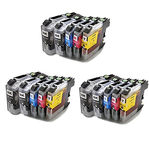 Compatible Brother MFC-J5320/5720 High Yield Inkjet Combo Pack (8-BK/4-C/M/Y) (LC-2098BK4CMY)