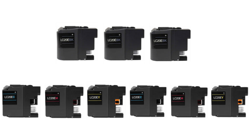 Compatible Brother MFC-J5920/785/985 Inkjet Combo Pack (3-BK/2-C/M/Y) (LC-20E3BK2CMY)