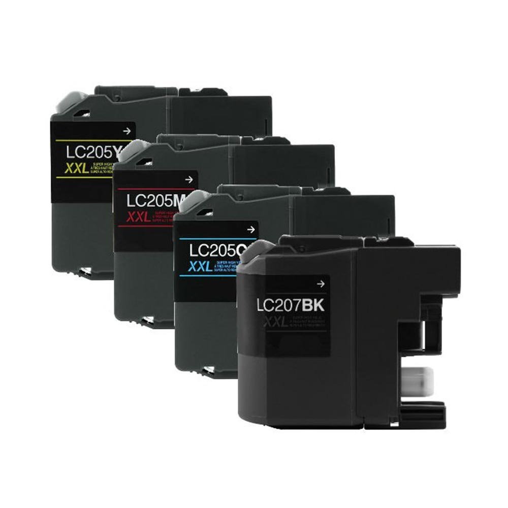 Compatible Brother MFC-J4320/4625 High Yield Inkjet Combo Pack (BK/C/M/Y) (LC-207MP)