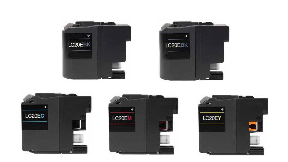 Compatible Brother MFC-J5920/785/985 Inkjet Combo Pack (2-BK/1-C/M/Y) (LC-20E2BK1CMY)