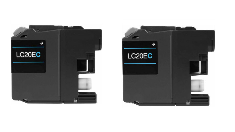 Compatible Brother MFC-J5920/785/985 Cyan Inkjet (2/PK-1200 Page Yield) (LC-20EC)