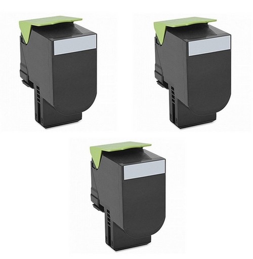 Compatible Lexmark CS-310/410/510 Black High Yield Toner Cartridge (3/PK-4000 Page Yield) (NO. 701H) (70C1HK03P)