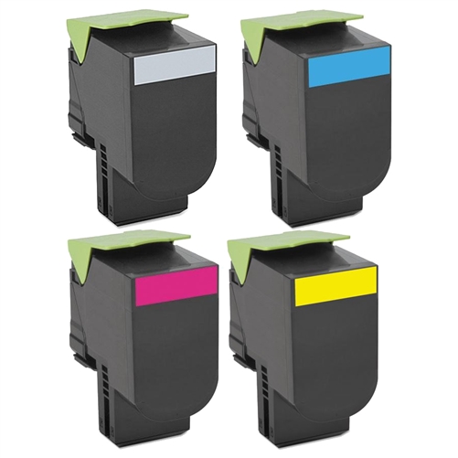 Compatible Lexmark CS-310/410/510 High Yield Toner Cartridge Combo Pack (BK/C/M/Y) (NO. 701H) (70C1HMP)