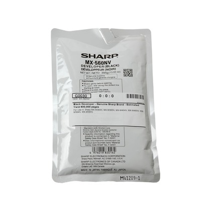 Sharp MX-M3050/M3570/4070/5070/6070 Black Developer (600000 Page Yield) (MX-561NV)