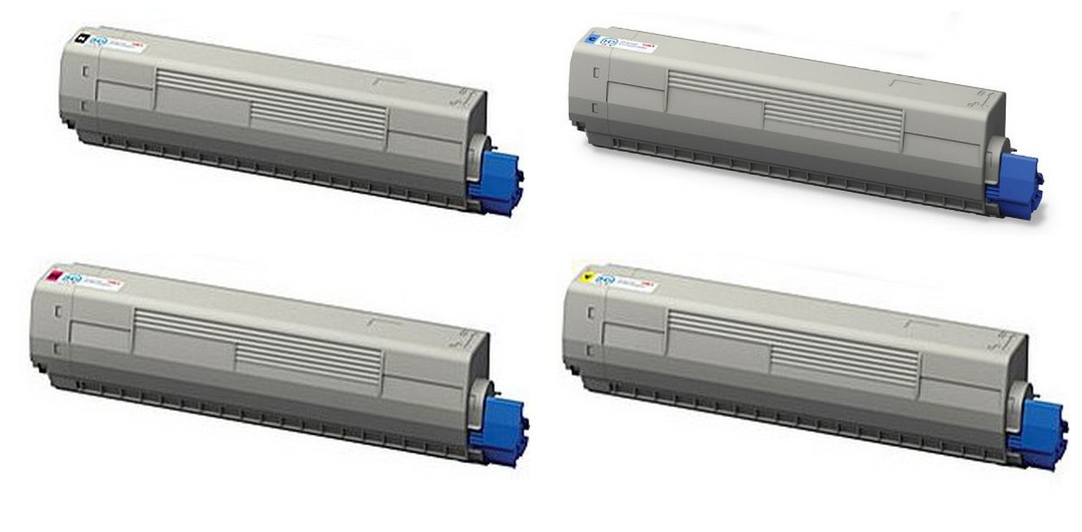 Compatible Okidata C811/C831/C841 Toner Cartridge Combo Pack (BK/C/M/Y) (448445MP)