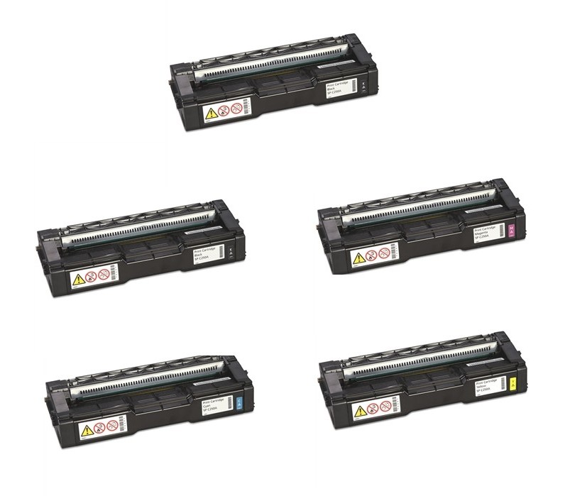 Compatible Savin SP-C252/262 Toner Cartridge Combo Pack (2-BK/1-C/M/Y) (TYPE C252HA) (S4452B1CMY)