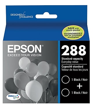 Epson NO. 288 Black High Yield Inkjet (2/PK-175 Page Yield) (T288120-D2)