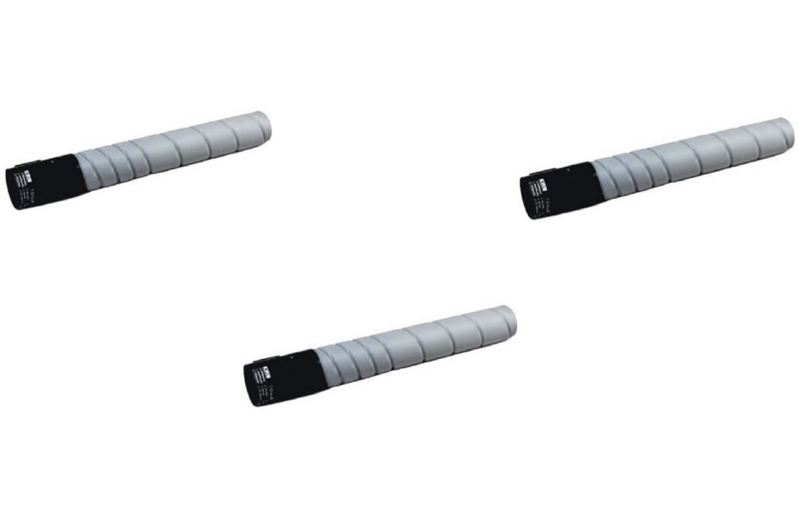 Compatible Konica Minolta bizhub C227/287/367 Black Toner Cartridge (3/PK-24000 Page Yield) (TN-221K3PK)
