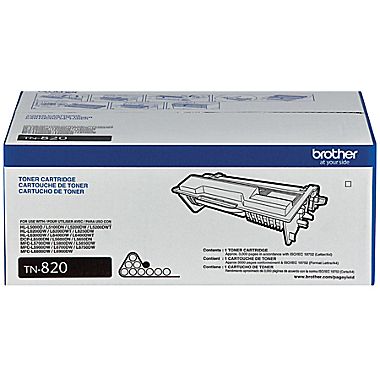 Brother TN-820 Black Toner Cartridge (3000 Page Yield)