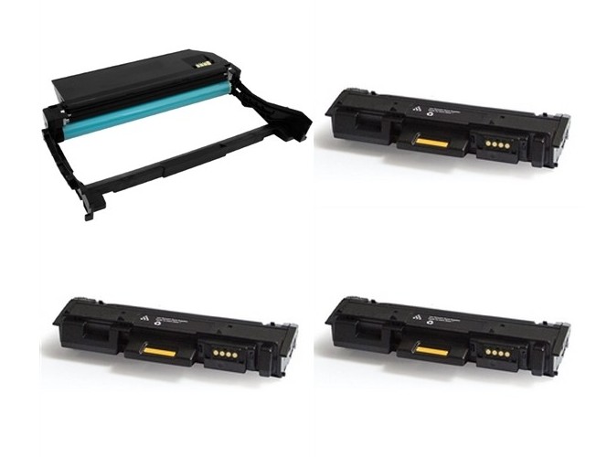 Compatible Xerox Phaser 3260/WC-3215/3225 Drum/Toner Value Combo Pack (1ea-Drum -10000 Page Yield/3ea-Toners-3000 Page Yield) (101R00474/106R02777VB)