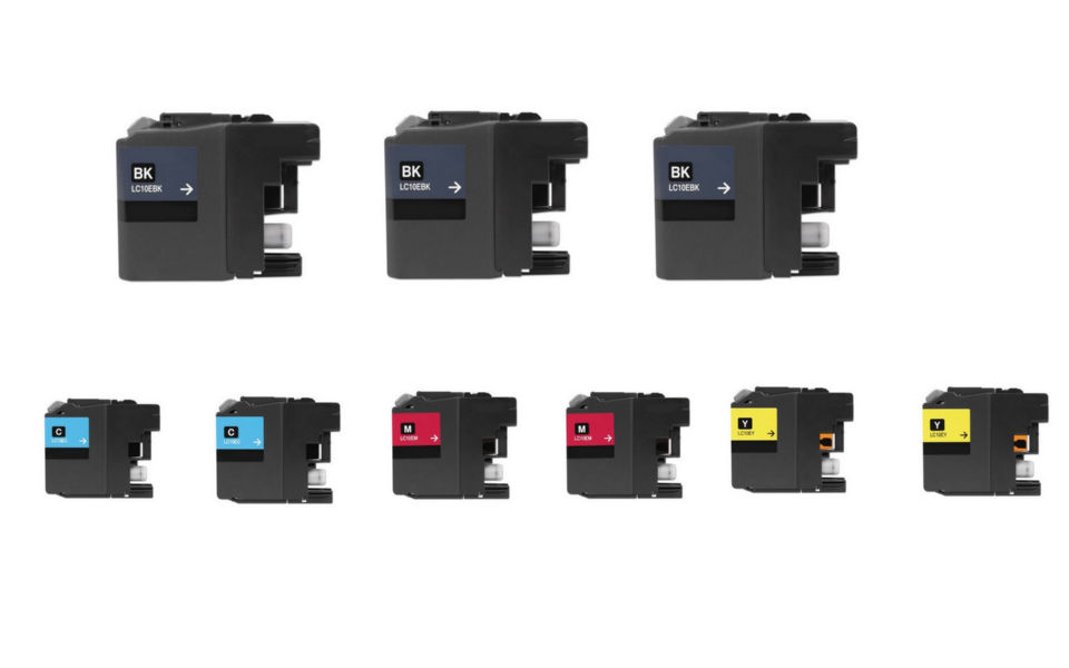 Compatible Brother MFC-J6925DW Inkjet Combo Pack (3-BK/2-C/M/Y) (LC-10E3BK2CMY)