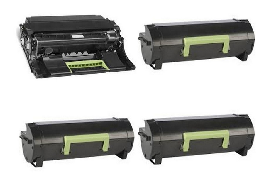 MICR Lexmark M5155/5163/5170/XM-5163/XM-5170 Drum/Toner Value Combo Pack (1ea-Drum/3ea-Toners) (1-24B6025/4-24B6015VB)