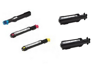 Compatible Xerox WorkCentre 7132/7232/7242 Toner Cartridge Combo Pack (2-BK/1-C/M/Y) (006R01262B1CMY)