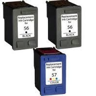 Compatible HP NO. 56/57 Inkjet Combo Pack (2-BLK/1-CLR) (CD944FN)