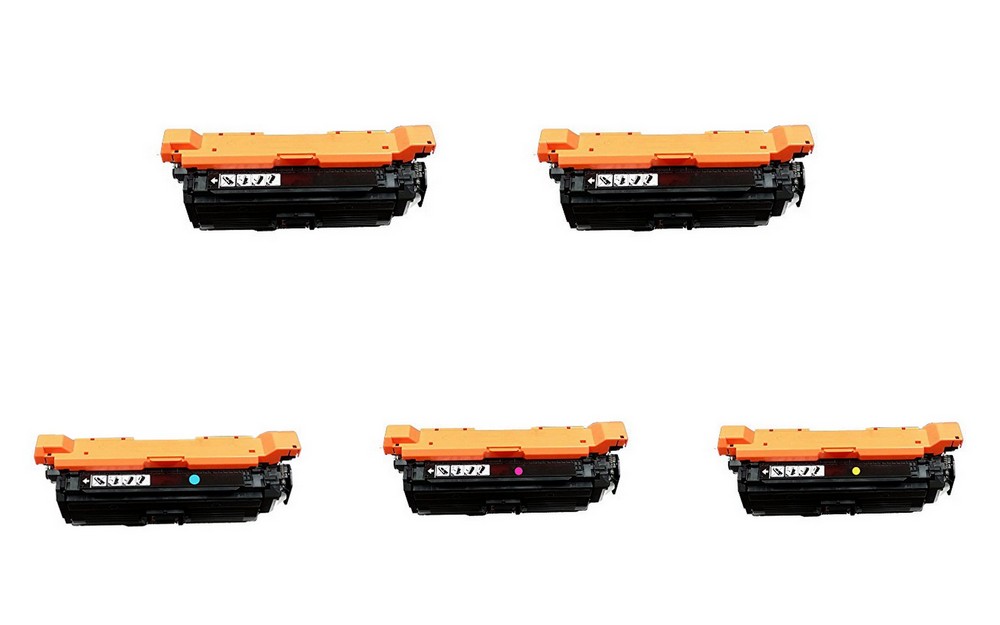 Compatible HP LaserJet Enterprise 600 Color M675/M680N Toner Cartridge Combo Pack (2-BK/1-C/M/Y) (NO. 653X) (CF32X2B1CMY)