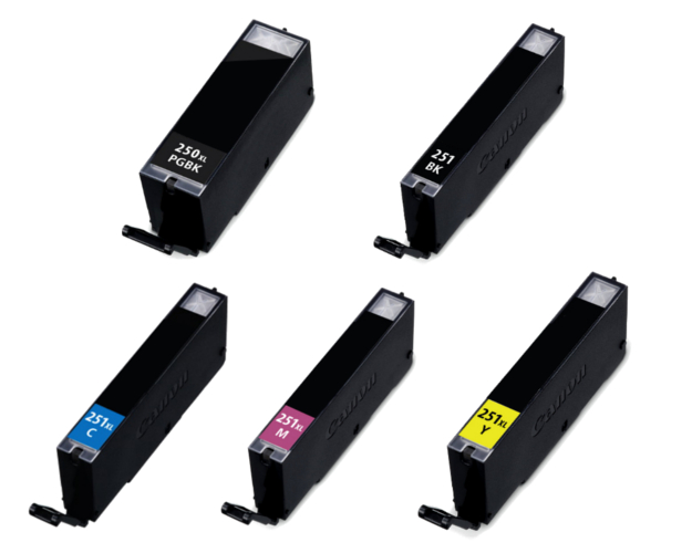 Compatible Canon PGI-250/CLI-251XL Inkjet Combo Pack (2-BK/1-C/M/Y)