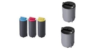 Compatible Samsung CLP-350/351 Toner Cartridge Combo Pack (2-BK/1-C/M/Y) (CLP-3502B21CMY)