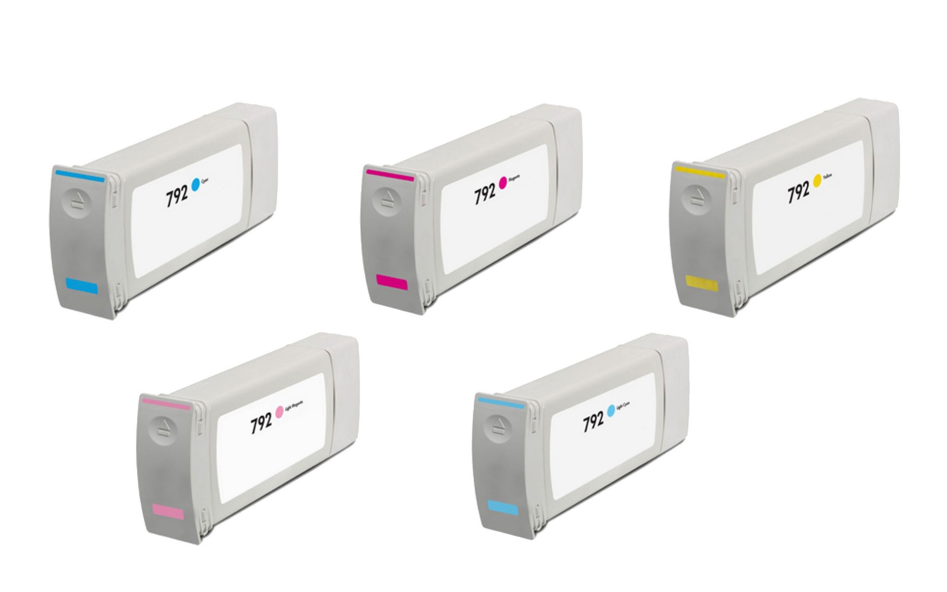 Compatible HP DesignJet L26100/L26500/L28500 Latex Inkjet Combo Pack (C/M/Y/LC/LM) (NO. 792) (CN70CMYLCLM)