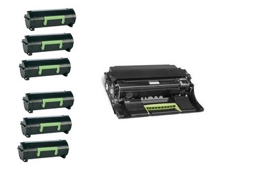 Compatible Dell S2830DN Drum/Toner Value Combo Pack (1ea-Drum/6ea-Toners) (6HY2830VB)