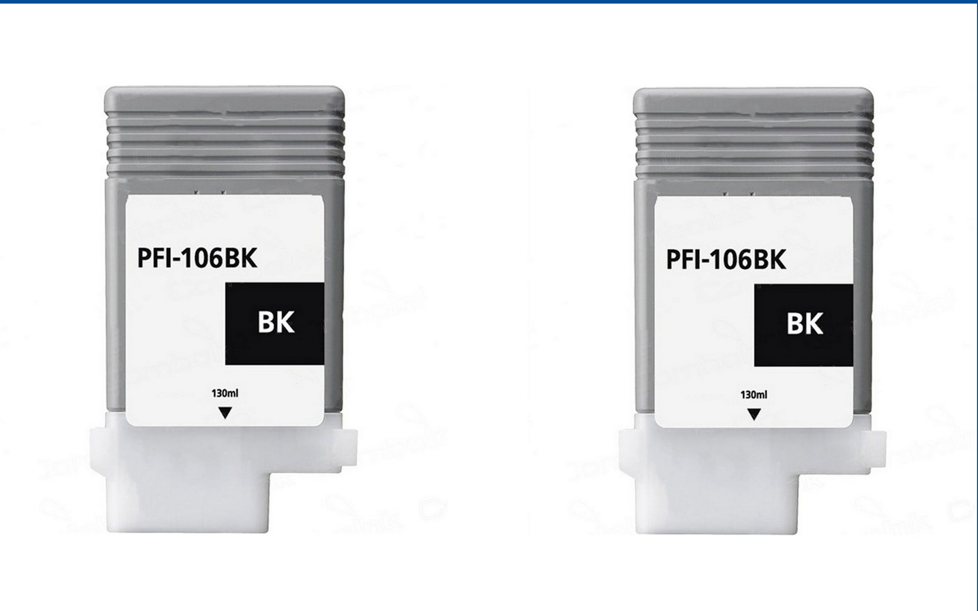 Compatible Canon imagePROGRAF iPF6300/6300S/6350/6400/6400S/6400SE/6450 Black Inkjet (2/PK-130 ML) (PFI-106BK2PK) (6621B0012PK)