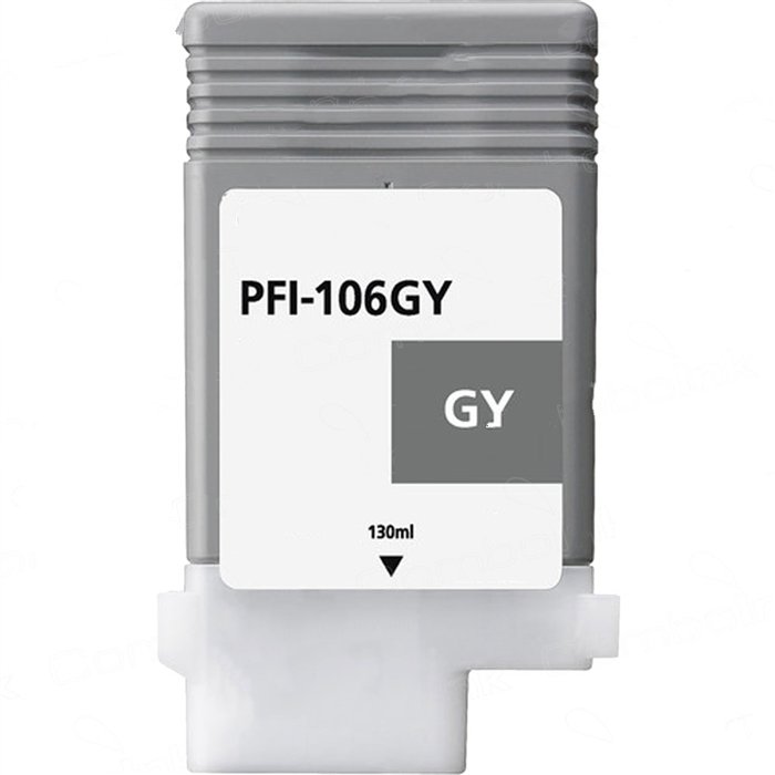 Compatible Canon imagePROGRAF iPF6300/6300S/6350/6400/6400S/6450 Gray Inkjet (130 ML) (PFI-106GY) (6630B001)