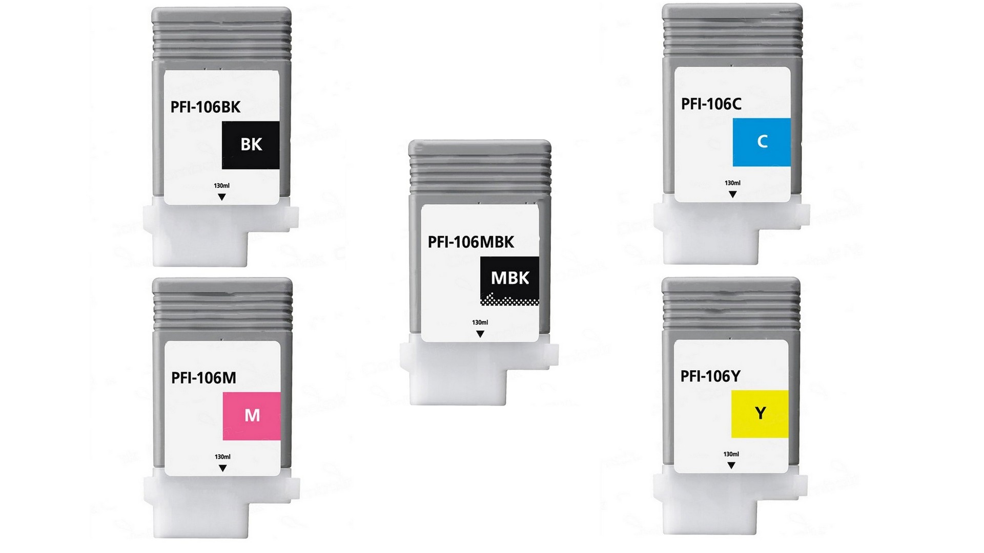 Compatible Canon imagePROGRAF iPF6300/6300S/6350/6400/6400S/6400SE/6450 Inkjet Combo Pack (BK/MBK/C/M/Y) (PFI-106MBKMP)