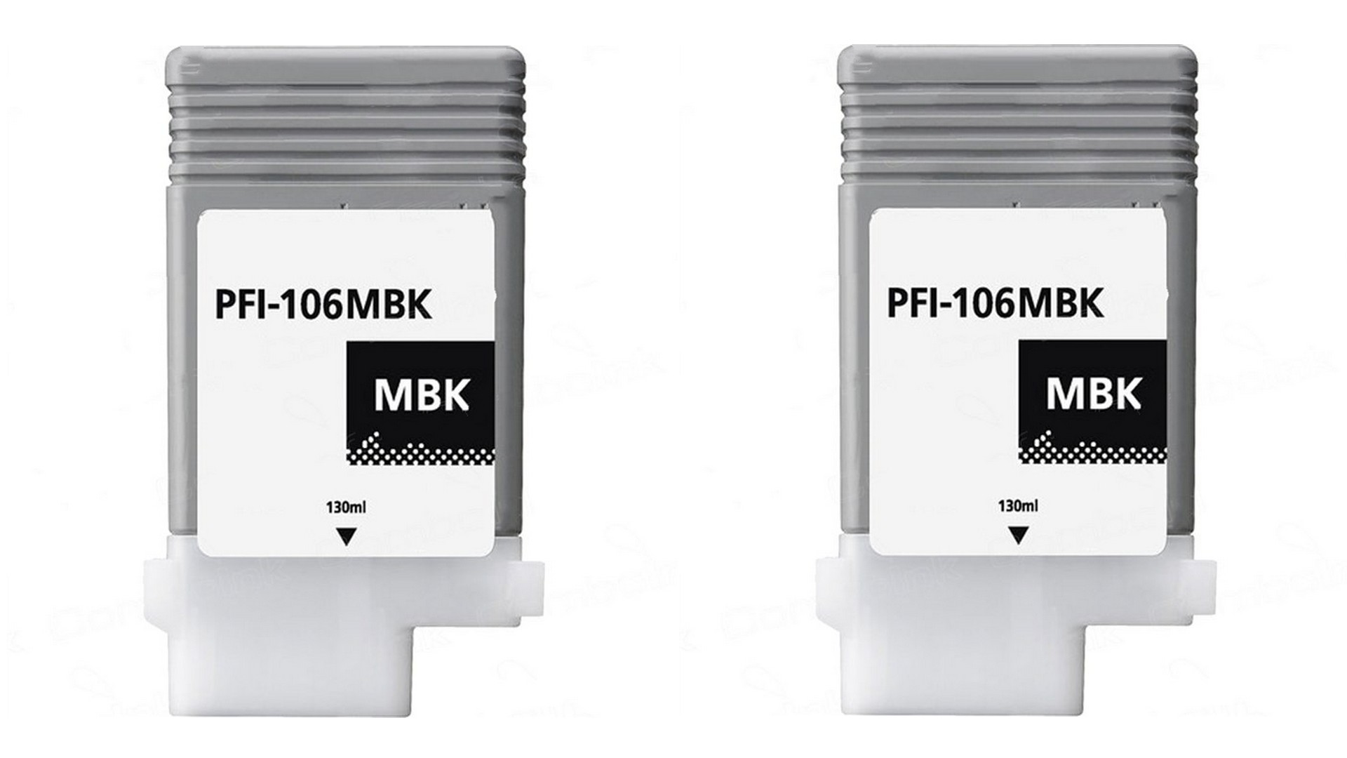 Compatible Canon imagePROGRAF iPF6300/6300S/6350/6400/6400S/6400SE/6450 Matte Black Inkjet (2/PK-130 ML) (PFI-106MBK2PK) (6620B0012PK)