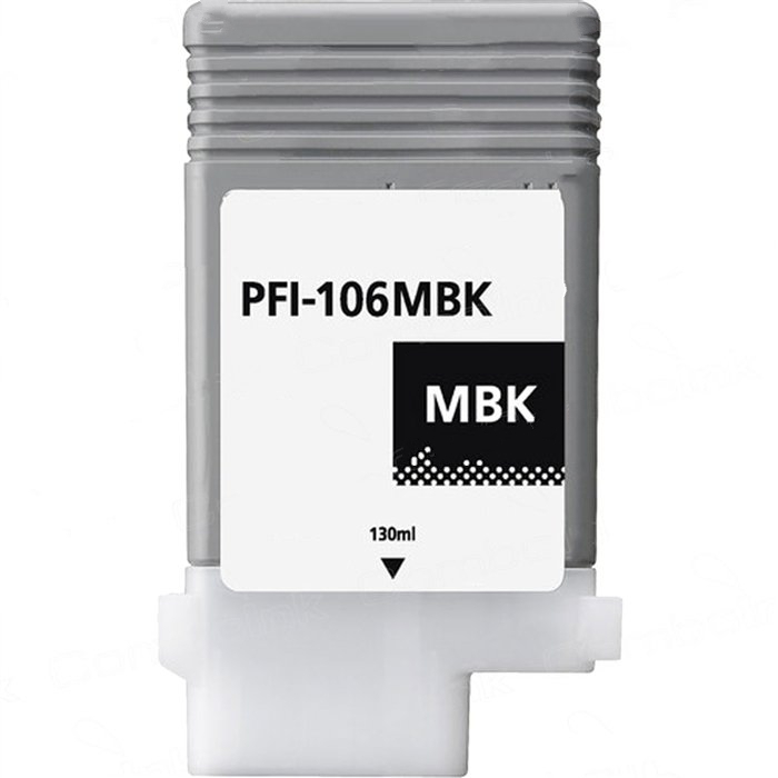 Compatible Canon imagePROGRAF iPF6300/6300S/6350/6400/6400S/6400SE/6450 Matte Black Inkjet (130 ML) (PFI-106MBK) (6620B001)