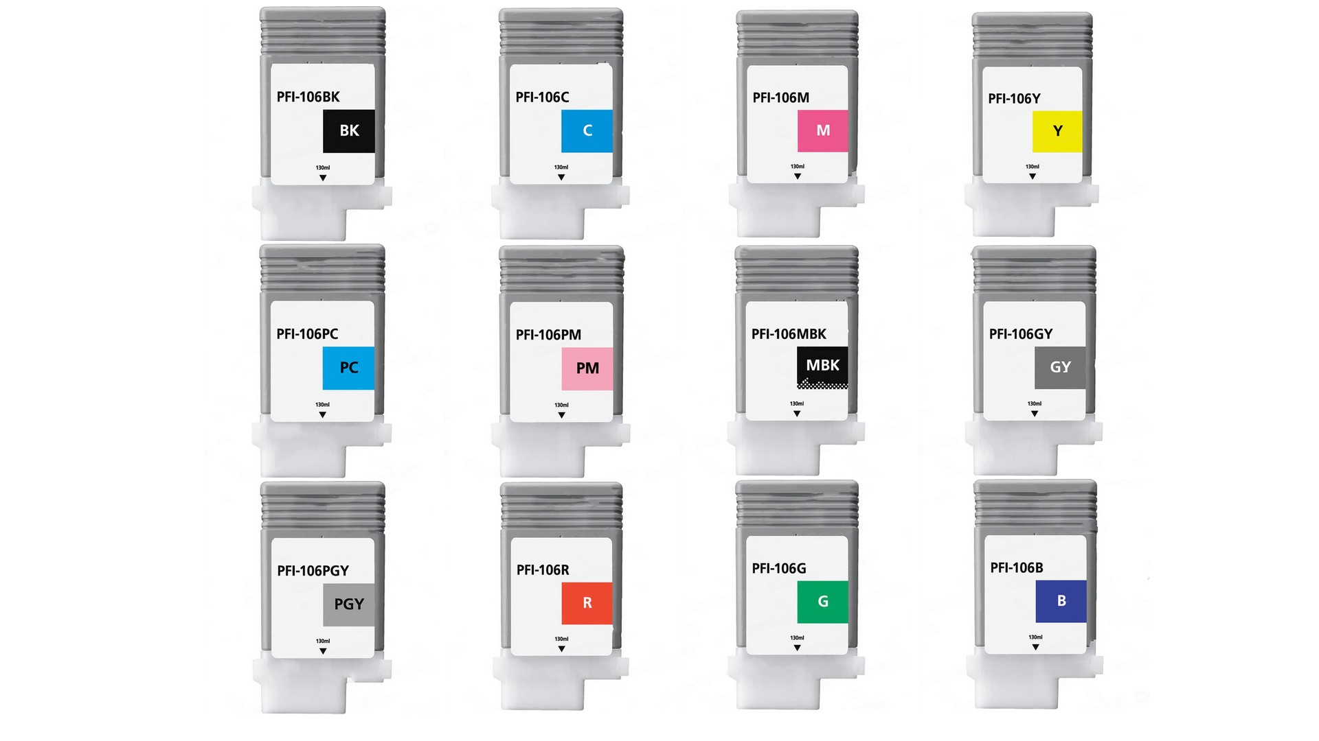 Compatible Canon imagePROGRAF iPF6300/6350/6400/6450 Inkjet Combo Pack (BK/C/M/Y/PC/PM/MBK/GY/PGY/B/G/R) (PFI-10612MP)