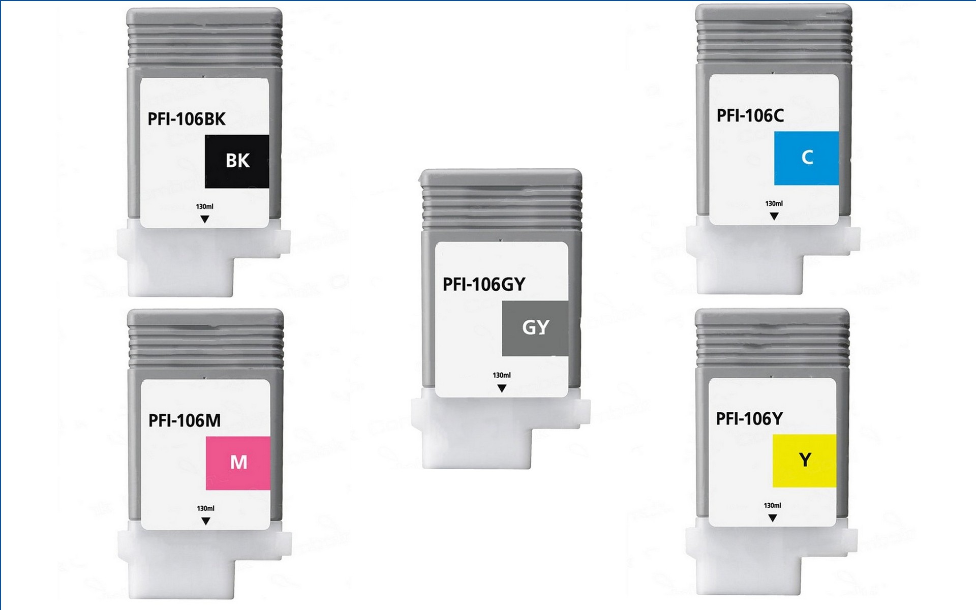 Compatible Canon imagePROGRAF iPF6300/6300S/6350/6400/6400S/6450 Inkjet Combo Pack (BK/C/M/Y/GY) (PFI-106GYMP)