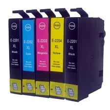 Remanufactured Epson NO. 220XL Inkjet Combo Pack (2-BK/1-C/M/Y) (T220XL1202B1CMY)