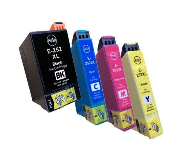 Remanufactured Epson NO. 252XL Inkjet Combo Pack (BK/C/M/Y) (T252XL120-BCS)