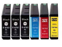 Remanufactured Epson NO. 676XL Inkjet Combo Pack (3-BK/1-C/M/Y) (T676XL3BK1CMY)