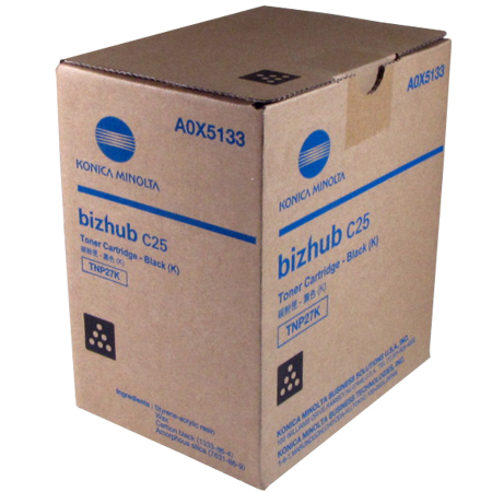 Konica Minolta bizhub C25 Black Toner Cartridge (6000 Page Yield) (TNP27K) (A0X5133)