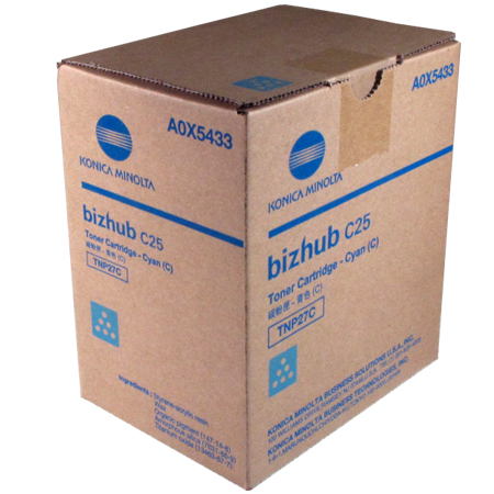 Konica Minolta bizhub C25 Cyan Toner Cartridge (6000 Page Yield) (TNP27C) (A0X5433)